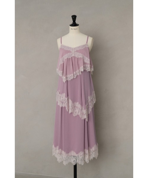 Her lip to ワンピース Isadora Lace Tiered Camisole Dress