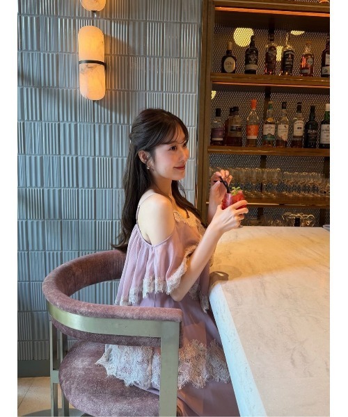 Her lip to ワンピース Isadora Lace Tiered Camisole Dress