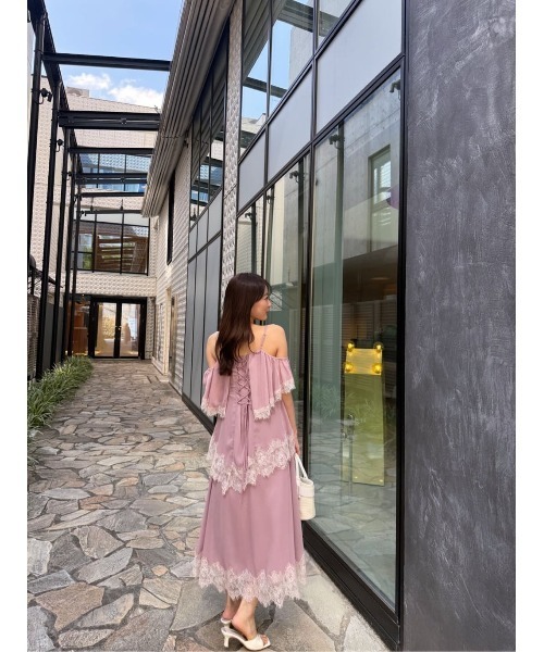 Her lip to ワンピース Isadora Lace Tiered Camisole Dress