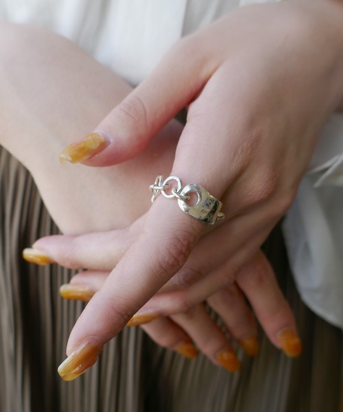 e.m.（イーエム） 指輪 リング ミックスパーツチェーンリング