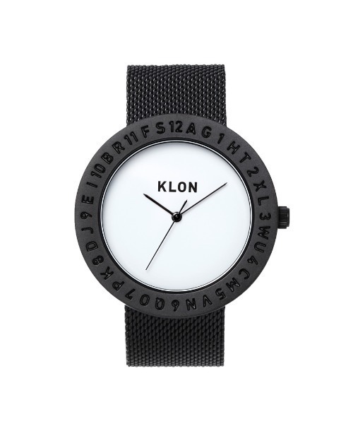 KLON 腕時計 ブラック シルバー メッシュ KLON 腕時計 ブラック シルバー メッシュ