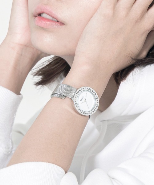 腕時計 KLON ENGRAVE TIME -MESH STRAP- メンズ レディースの画像