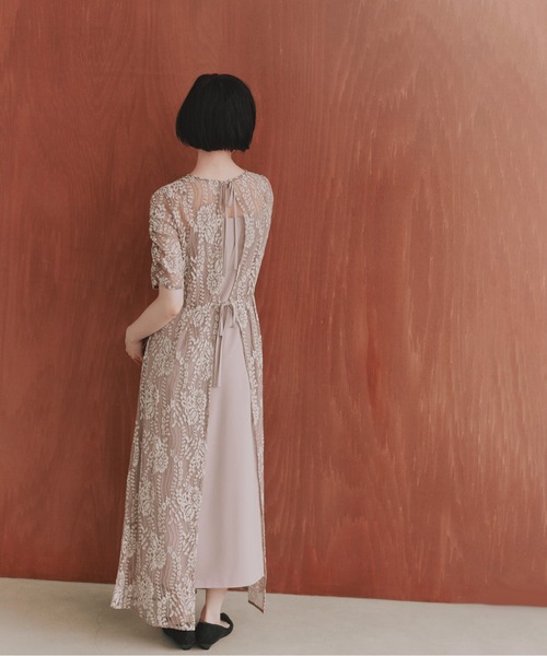 kaene（カエン） ドレス 入学式 配色レースエプロンワンピース「結婚式