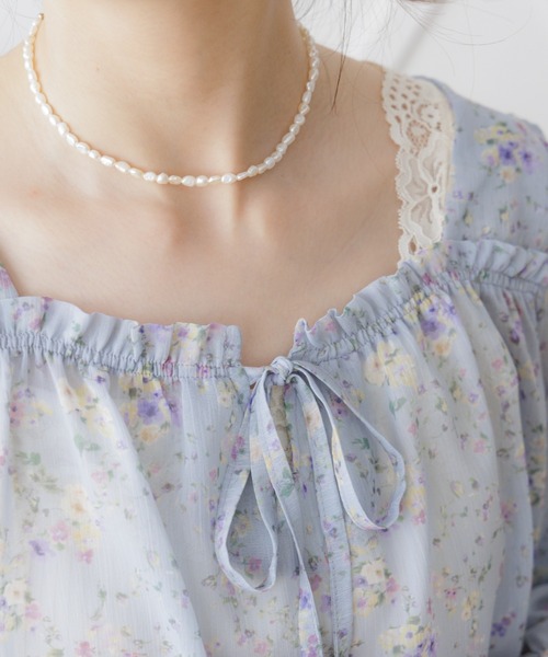 willfully big flower print ドレス/パールネックレス付 WILLFULLY official web store（ウィルフリーコウシキツウハン）商品