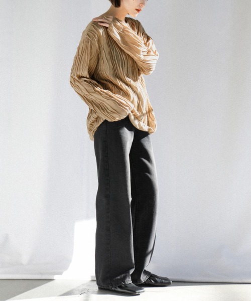 select MOCA（セレクトモカ） tシャツ クリンクルシアーカットソー