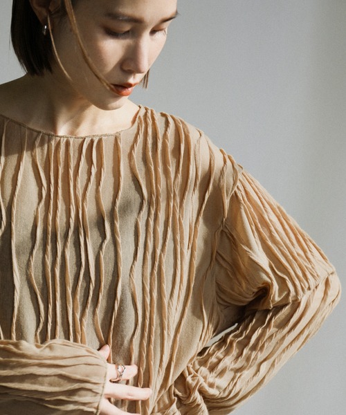 select MOCA（セレクトモカ） tシャツ クリンクルシアーカットソー