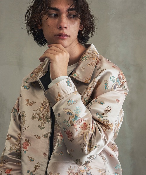 ファッションデザイナージャケット ブルゾン Revo オリエンタル 総柄刺繍 サテン スカブルゾン 22ss ジャケット メンズファッション ファッション 10 692 Www Jesuitnola Org
