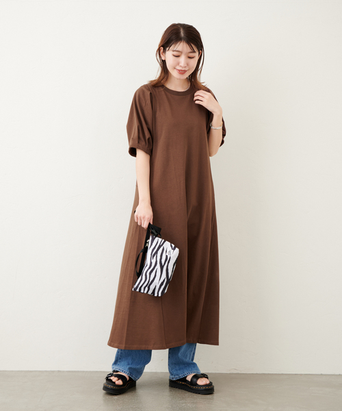 【JOURNAL STANDARD】タックパフサイドフレアワンピース セール】□□□《追加2》タックパフサイドフレアワンピース
