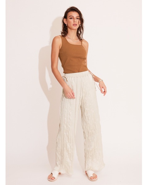 ALEXIA STAM パンツ Side Ribbon Washer Pants/サイドリボン