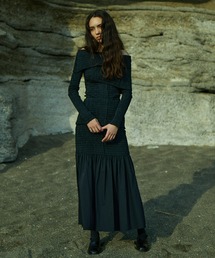 スカート YOUTHBATH SHIRRING SKIRT 4NY046 ☆YOUTHBATH☆SHIRRING SKIRT_BLACK☆正規品/韓国直送料込/人気