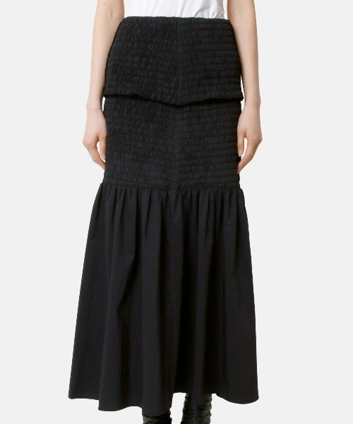 IRENE スカート アイレネ - IRENE | Lamination Flared Skirt-Black-38の通販