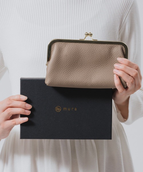 MURA（ムラ） 長財布 財布 ソフトシュリンク エコレザー がま口 長財布