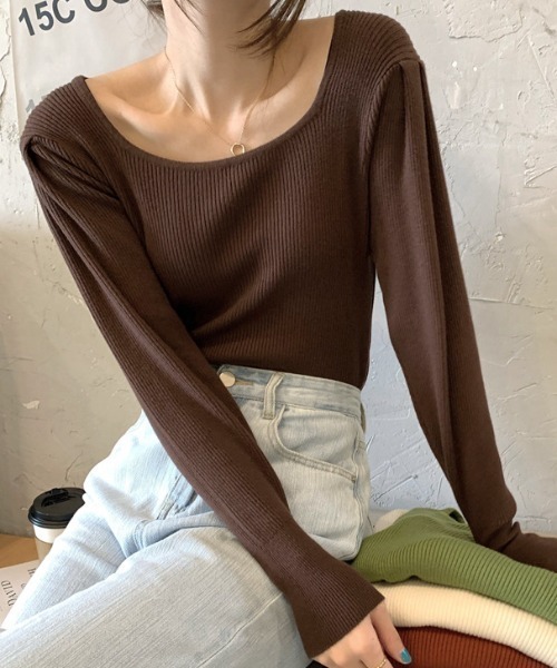 LACーVERT ニット セーター バトーネックカットソー レディース