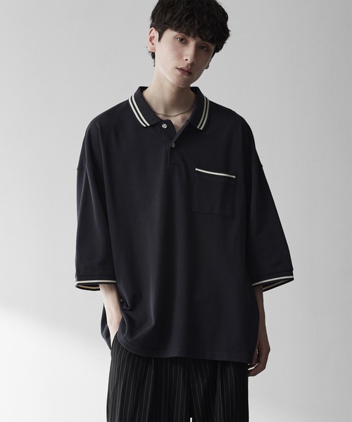 RUUBON ポロシャツ 「RUUBON」moss stitch polo shirt / モスステッチ