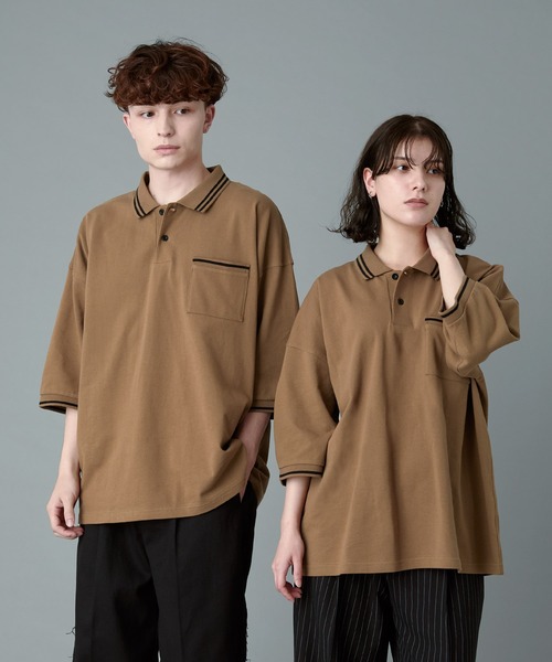 RUUBON ポロシャツ 「RUUBON」moss stitch polo shirt / モスステッチ