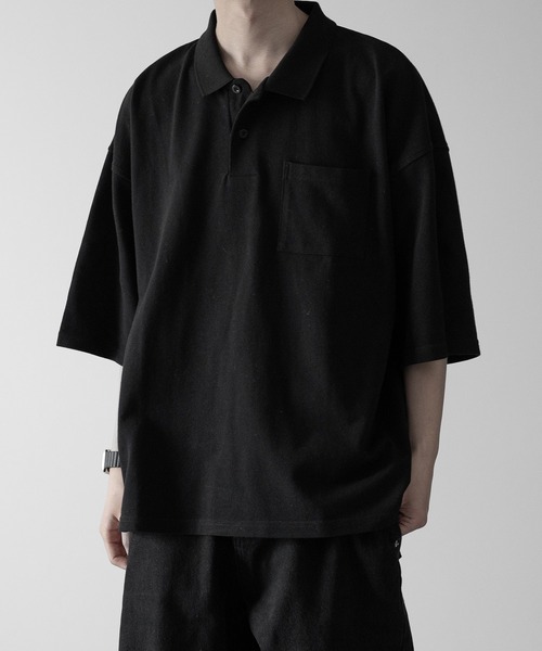 RUUBON ポロシャツ 「RUUBON」moss stitch polo shirt / モスステッチ