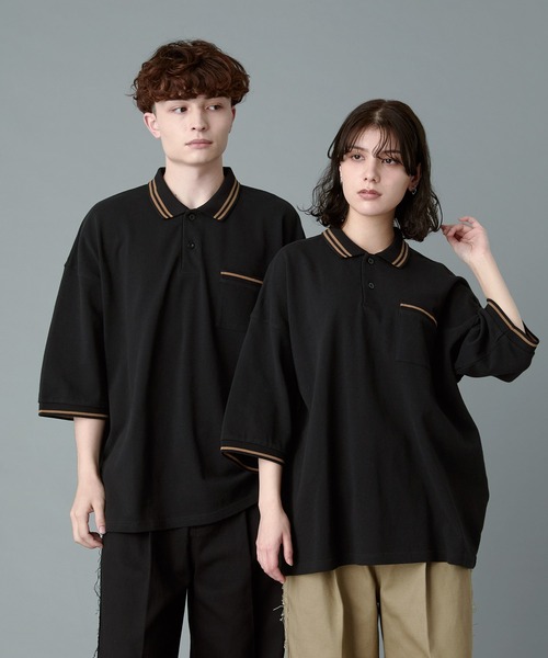 RUUBON ポロシャツ 「RUUBON」moss stitch polo shirt / モスステッチ