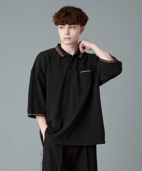 RUUBON ポロシャツ 「RUUBON」moss stitch polo shirt / モスステッチ