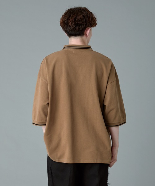 RUUBON ポロシャツ 「RUUBON」moss stitch polo shirt / モス