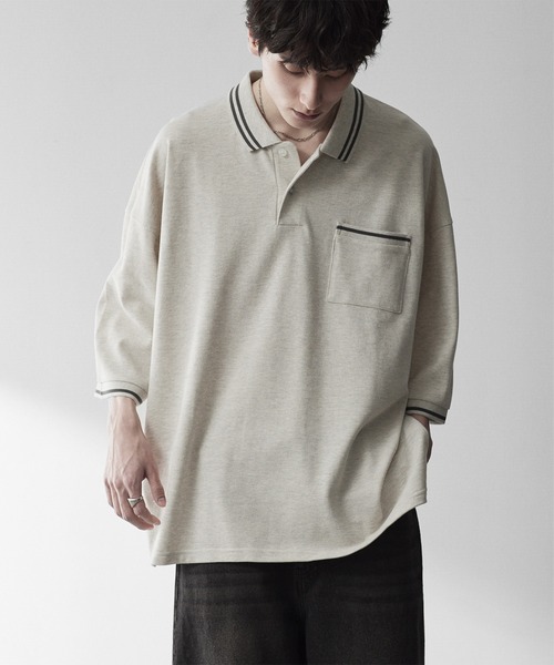 RUUBON ポロシャツ 「RUUBON」moss stitch polo shirt / モスステッチ