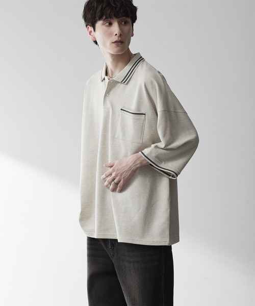 RUUBON ポロシャツ 「RUUBON」moss stitch polo shirt / モスステッチ