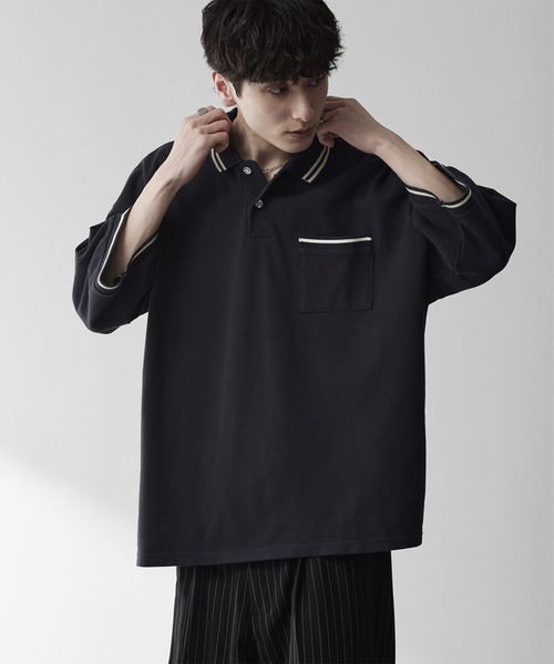 RUUBON ポロシャツ 「RUUBON」moss stitch polo shirt / モスステッチ