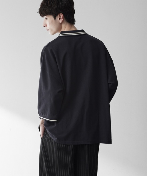 RUUBON ポロシャツ 半袖 「RUUBON」moss stitch polo shirt / モス