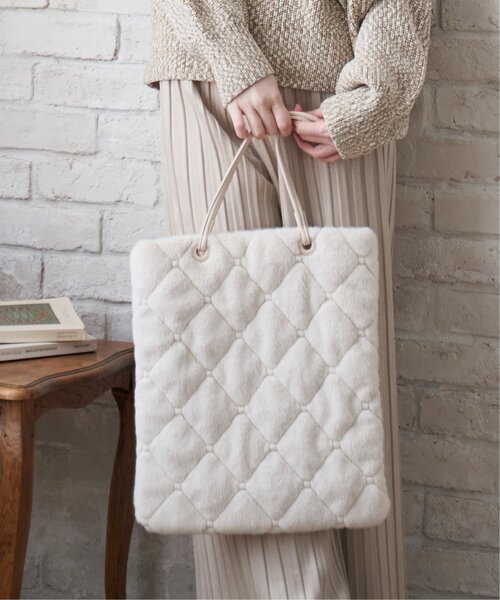 ikka（イッカ） トートバッグ エコファーキルトマチなしトートバッグ