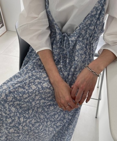 sorule ワンピース フラワーフロントリボンキャミワンピース 