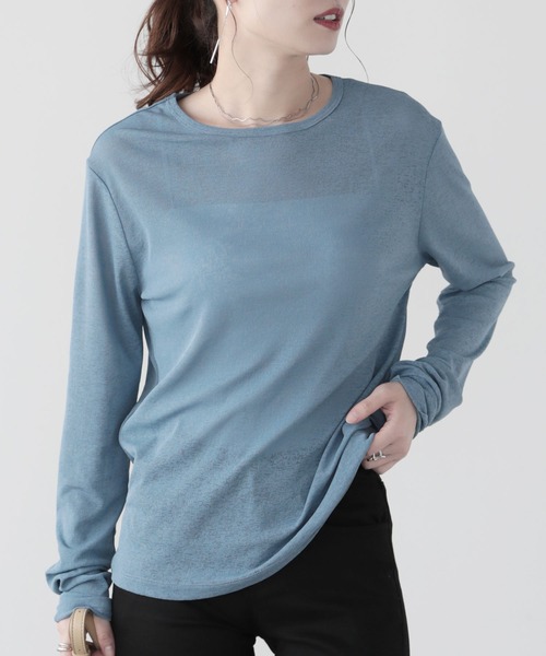 トップス aiai tシャツ 「AIKIMANIA」長袖シアートップス レディース : ZOZOTOWN