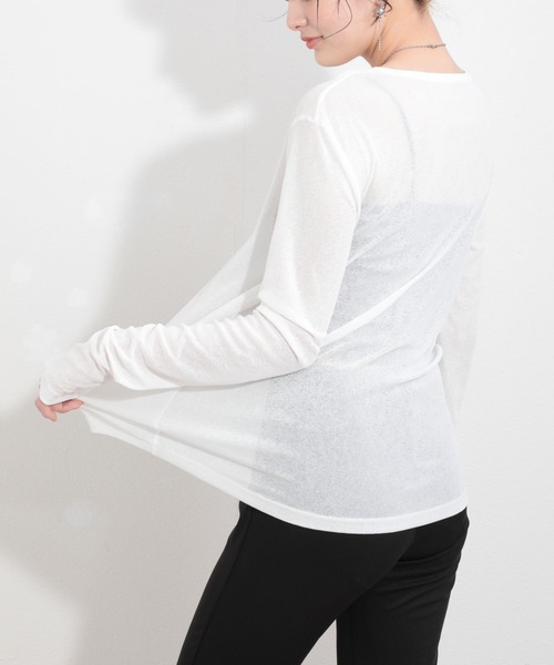 トップス aiai tシャツ 「AIKIMANIA」長袖シアートップス レディース : ZOZOTOWN