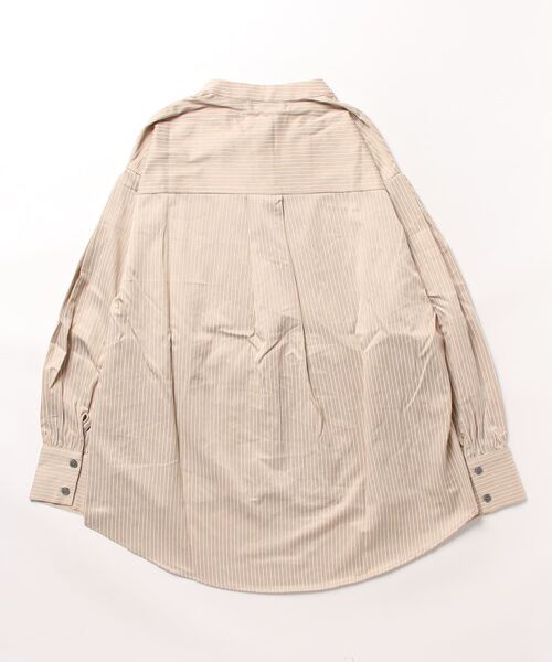 OWLSPALE ブラウス シャツ ストライプピンタックシャツ