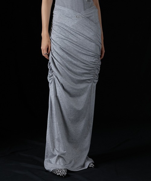 【現行品】prank project Jersey Maxi Skirt グレー PRANK PROJECT（プランクプロジェクト） ロング スカート ジャージ