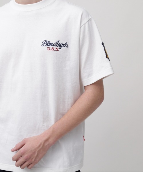 AVIREX tシャツ BLUE ANGELS EMBROIDERY SHORTSLEEVE T-SHIRT