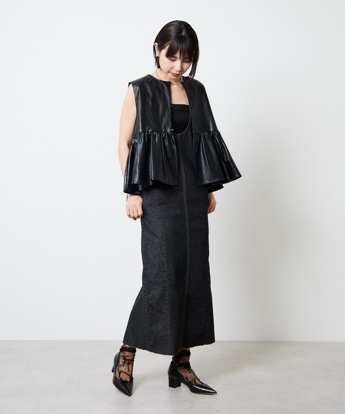 Firsthand ワンピース Firsthand/ファーストハンド 2WAY配色ステッチ