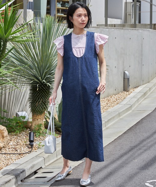 Firsthand ワンピース Firsthand/ファーストハンド 2WAY配色ステッチ