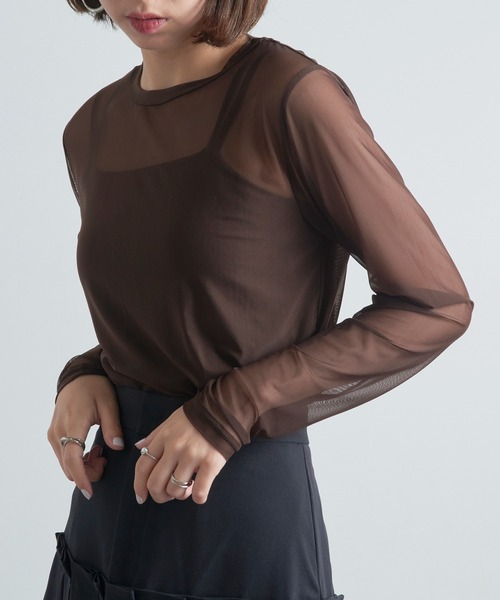 MAISON BREEZE reveur tシャツ 「MAISON BREEZE」Tulle sheer tops