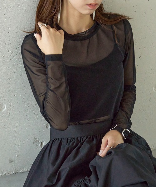 MAISON BREEZE reveur tシャツ 「MAISON BREEZE」Tulle sheer tops