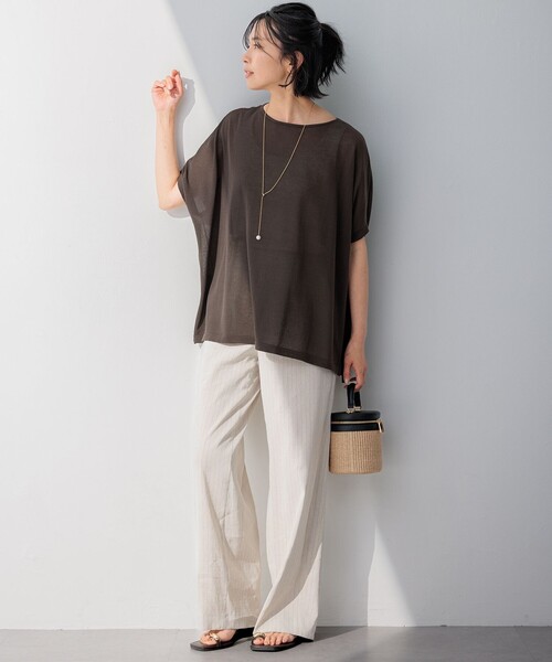 ニット セーター 2024AW/シアーチェックニット/洗える レディース 23区 ニット セーター 「洗える」ライトシアーニット プル