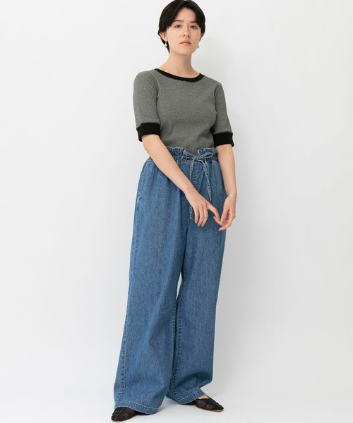 【お買得です】ジョンブル　レディースデニムパンツ　Lサイズ Johnbull ジーンズ デニム デニムパンツ ライトデニムイージー