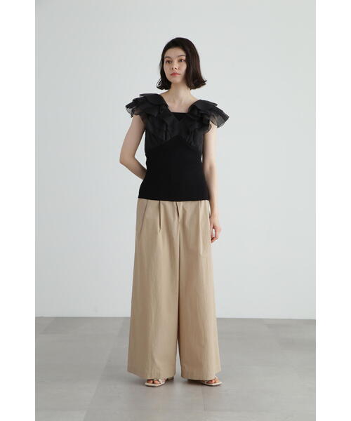 JILLSTUART フリル　デザイン　ニット　セーター LIAN ニット フリルデザイン透かし編みニット レディース