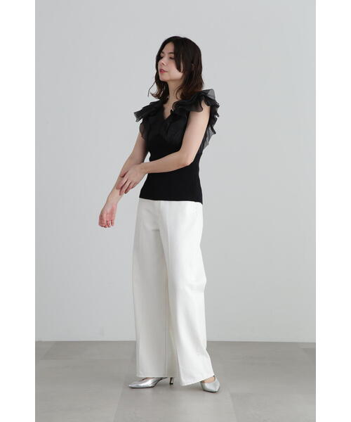 フリルキャミドッキングニット JILL STUART ニット セーター シアーフリルドッキングニット
