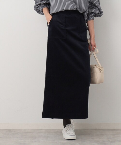 Dessin スカート コーデュロイロングタイトスカート（XS〜L