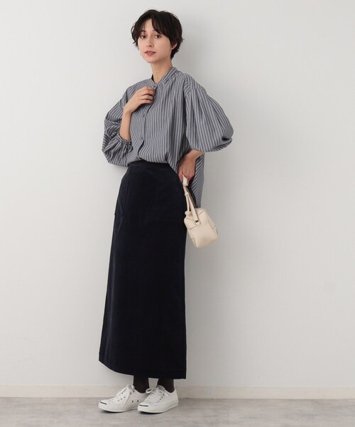 Dessin スカート コーデュロイロングタイトスカート（XS〜L