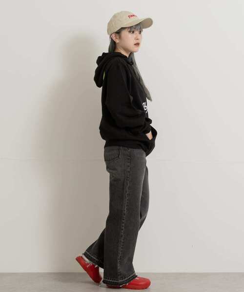 77circa パーカー 77circa cats eye print hoody レディース