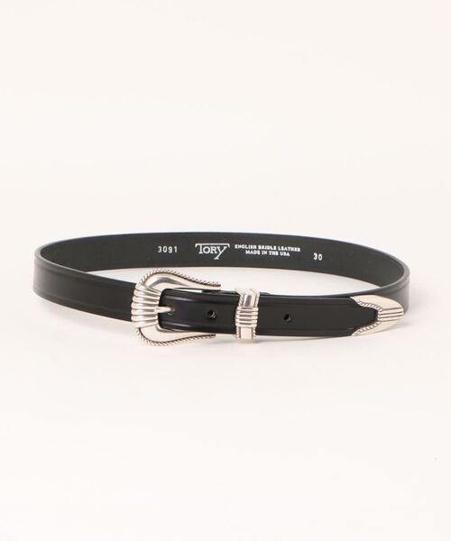 TORY LEATHER ベルト 「TORY LEATHER」3-Piece Silver Buckle