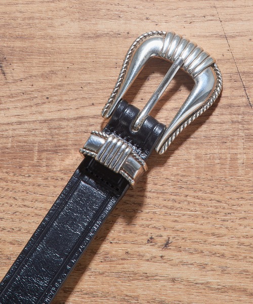 ベルト 「TORY LEATHER」3-Piece Silver Buckle Belt メンズ レディースの画像