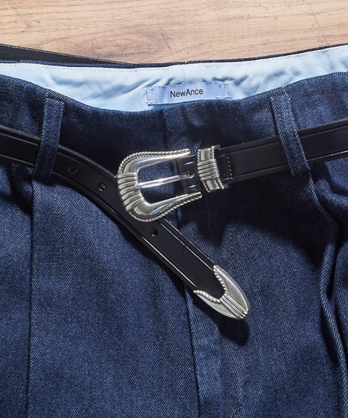 ベルト 「TORY LEATHER」3-Piece Silver Buckle Belt メンズ レディースの画像