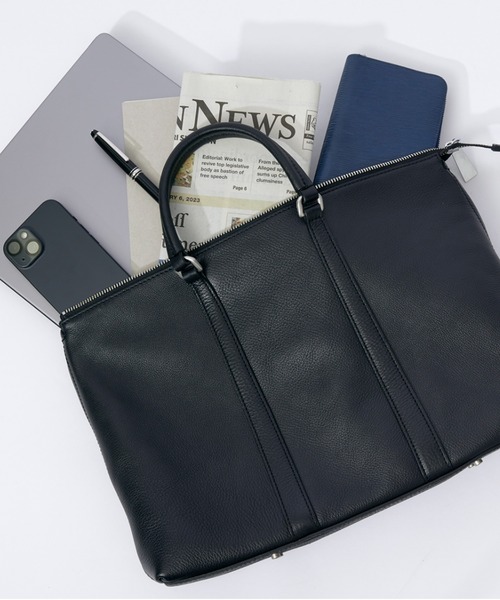 aniary レザー ビジネスバッグ ブラック aniary（アニアリ） ビジネスバッグ ブリーフバッグ（シュリンクレザー