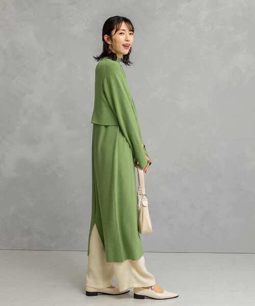 ワンピース 静電防止レイヤードライクニットワンピース : ZOZOTOWN